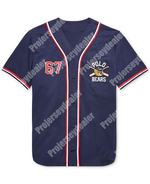 men's polo bear baseball jersey