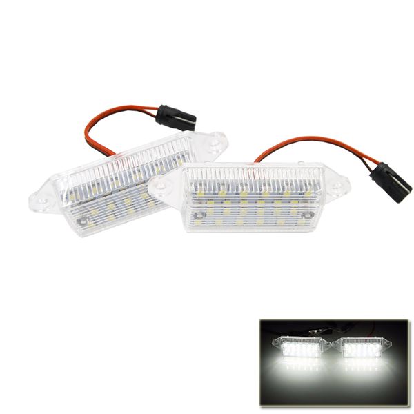 

direct fits for mitsubishi lancer 2003-2017 white led number license plate lights can-bus 18-smd auto car tail lamps
