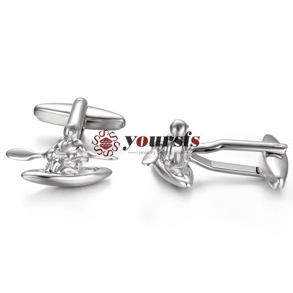 

vogem новый специальный дизайн сноуборда гребной mens белая сталь гальваническим серебро запонки французский стиль bussiness personality зап, Silver