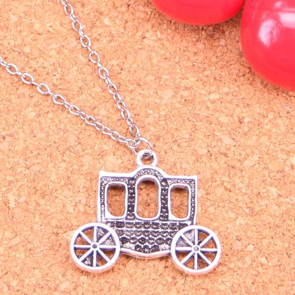 

20pcs new fashion necklace 30x27mm medieval car silver pendants short long women men gift