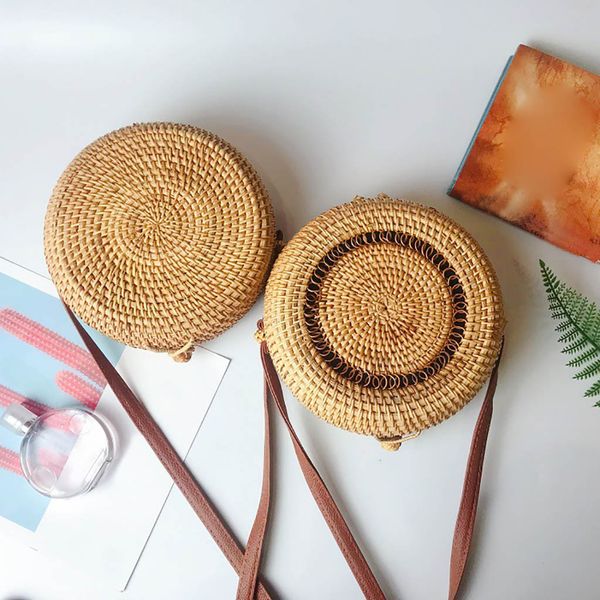 

круг handwoven бали круглый ретро ротанга соломы пляж сумка crossbody путеш мешки плеча, перевозка груза падения # 35