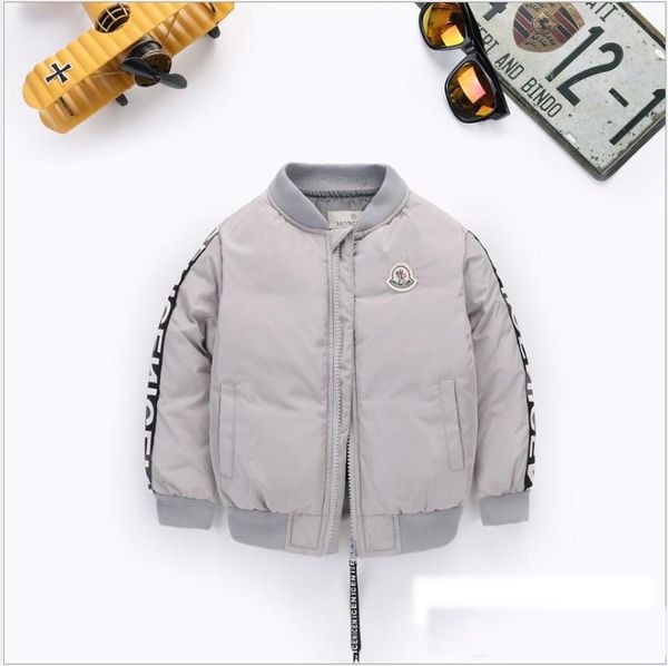 

New boy down parka winter jacket boy fa hion children 039 thick jacket children 039 trench coat 90 130cm retail, Blue;gray