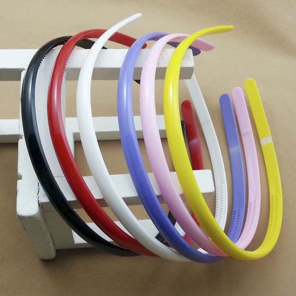 

8mm wide straight continuous baking varnish bang practical head buckle 0.8 cm color ribbon inner anti-slip plastic, Brown