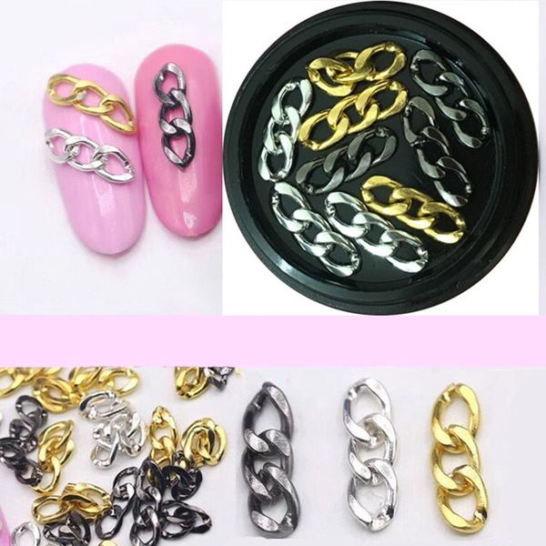 

nail art stickers decoration metal rhinestones studs fashion manicure for women lady cj666, Black