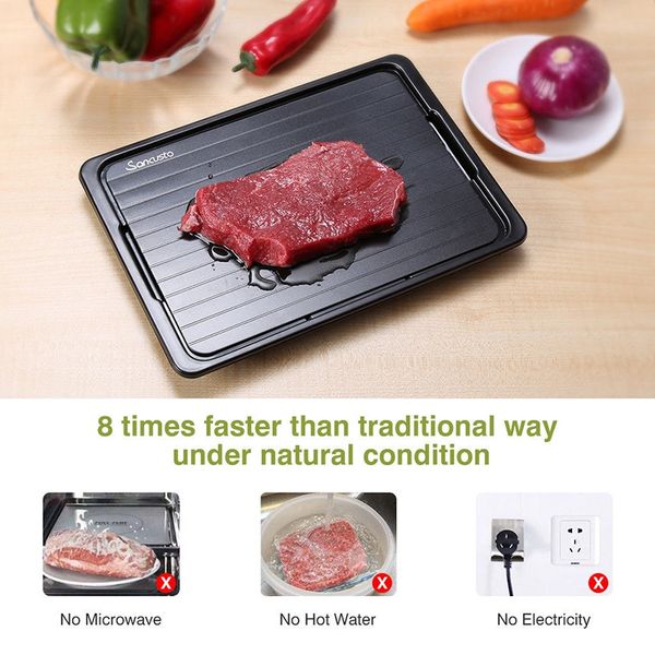 

convenient fast defrosting tray with cleaner frozen meat defrost food thawing plate board kitchen tool @ls dc21 meat poultry tools