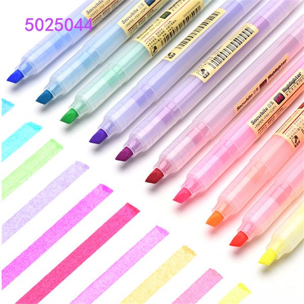 

transparent highlighter student school office stationery fluorescent color art marker pen new, Black;red