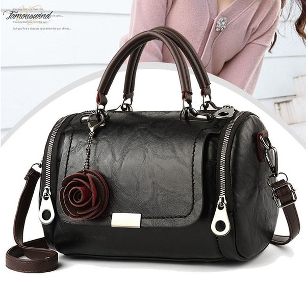 

leather bag for women 2020 handbag designer brand lady large capacity boston pillow case zipper female shoulder women bag