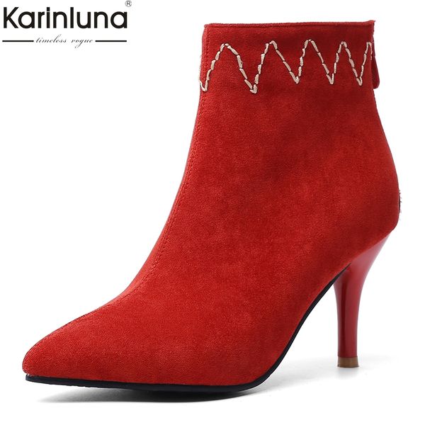 

women's dropship big size 32-48 pointed toe elegnt shoes woman boots thin high heels office lady boots women shoes woman, Black