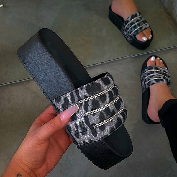 

summer women platform bath slippers wedge sandals beach slippers calzado mujer sandals women's fashion casual water, Black