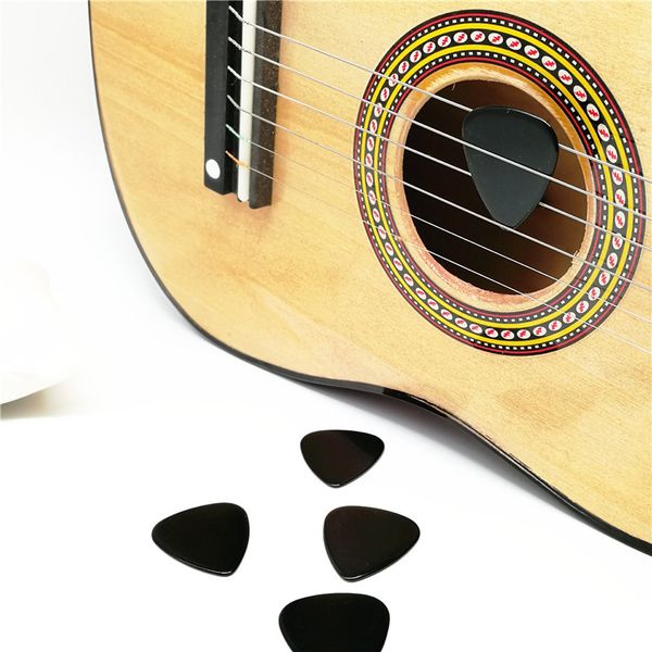 

100pcs solid black celluloid material guitar picks without printing plectrum musical instrument