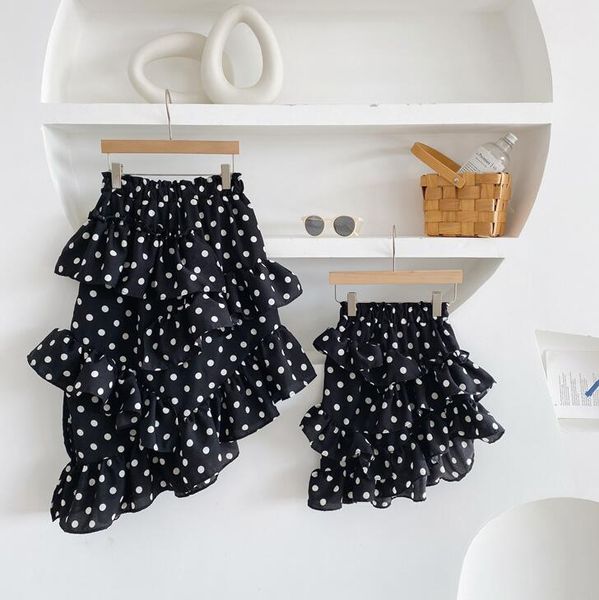 

2020 new girls dots ruffles skirt fashion spring cotton girls skirts 1-7t pp115