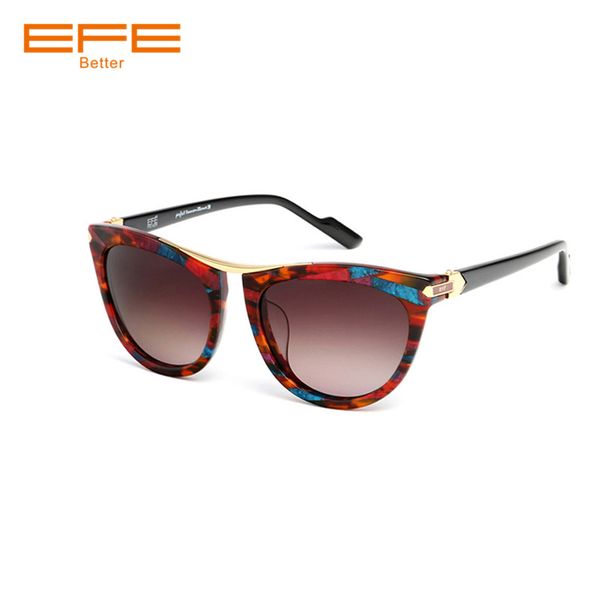 

efe polarized sunglasses female fashion cat eye glasses retro brand design out of sunglasses for women fv1325, White;black