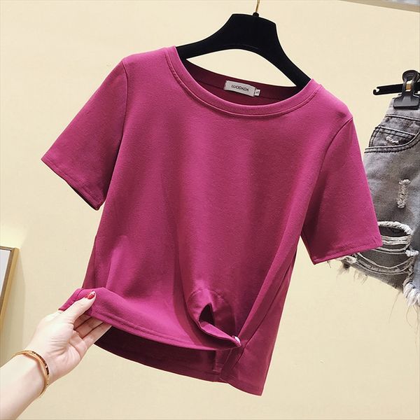 

2020 sense of design niche side cross short-d t-shirt female sleeve clip t-shirt sleeve clip ins scheming short jacket, White