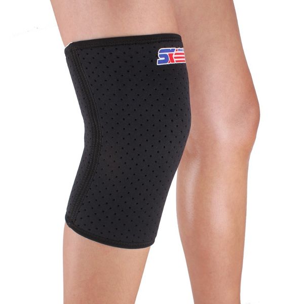 

shuoxin sx607 sports leg knee patella support brace wrap protector pad knee sleeve - black 1pcs, Black;gray