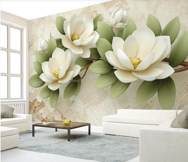 New 3D Stereo Relief Color Scoved Flowers Simple TV Sfondo Telefono Sfondo 3D Stroscopica stereoscopica