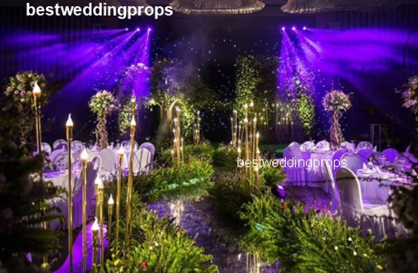 Nuovo stile a buon mercato tubo e drappo lighttting wedding hall decorazione sfondo della chiesa con disegni leggeri