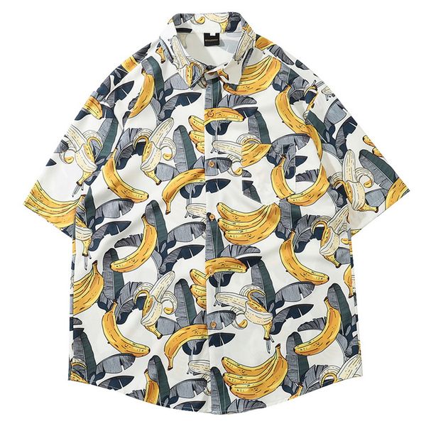 

мужская мода рубашка лето мужская повседневная кнопка гавайи печати пляж с коротким рукавом быстрый топ блузка гавайская рубашка мужская хло, White;black