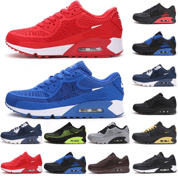 

2019 arrival 90 kpu og utility mens running shoes classic airs triple white black red blue designer mens trainers size 40-46