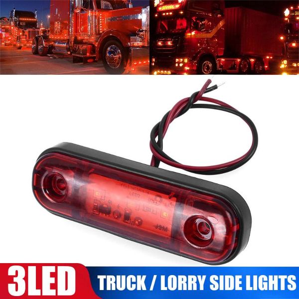 

car signal marker light 3led side lighting warning lights waterproof for ships camper rv truck trailer cars accessories dc10-30v