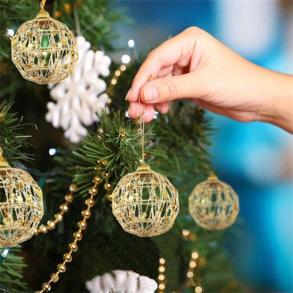 

6pcs рождественская елка xmas шары украшения блесна венчания партии орнамент довольно