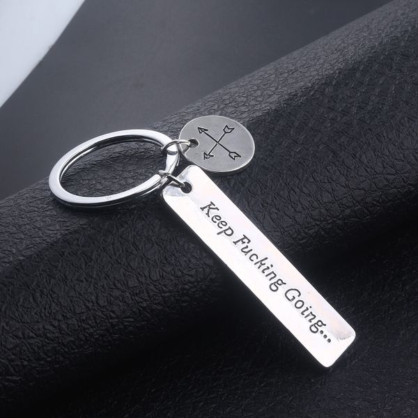 

graduation inspirational keep going cuff letter keychain motivational friend, Silver