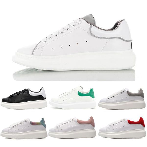 

new casual shoes 3m reflective girl women men shoes gold leather platform shoes flat casual party wedding suede sports 36-44