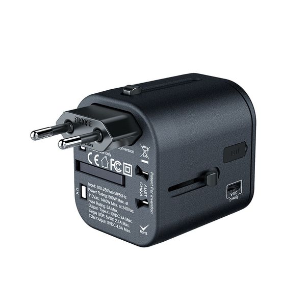 

globally used cell phone chargers 2usb travel power plug us uk au standard plugs 3.0a