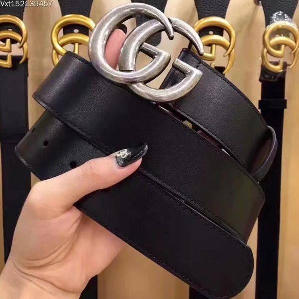 

2020 luxury designer of mens and women belt with fashion big buckle real leather r luxury belts 722, Black;brown