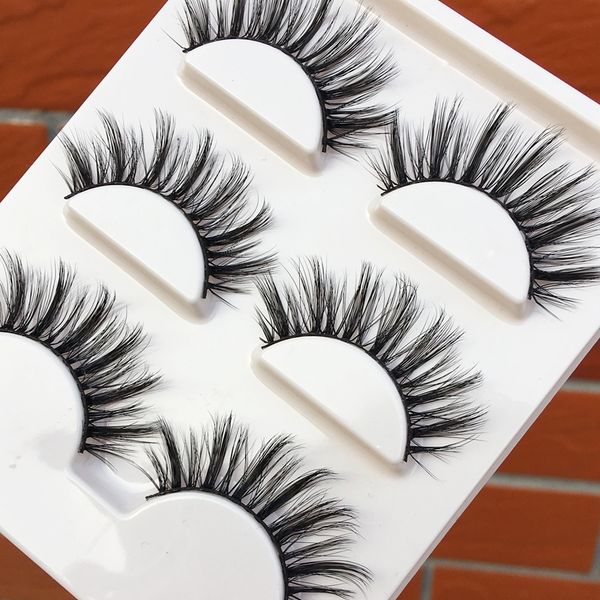 

new 3d multi-layer cross natural long eyelash extension cross messy thick false eyelashes stage makeup soft fake eyelashes