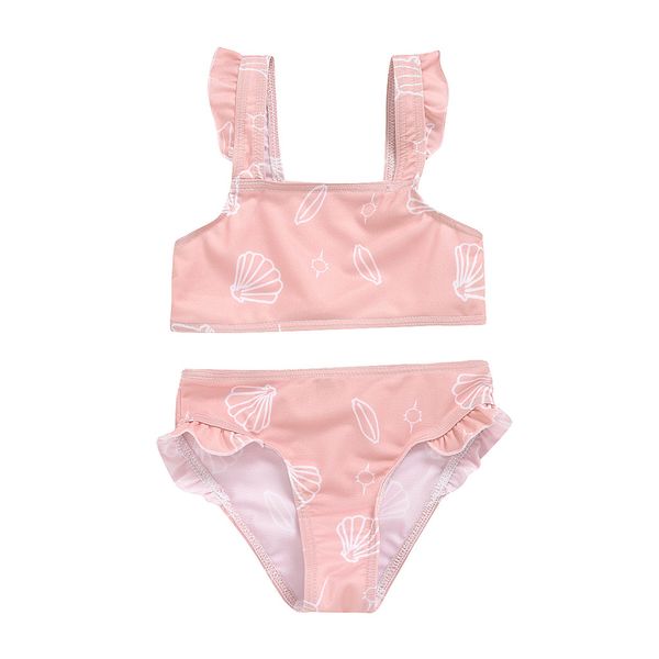 

telotuny nieuwe 2020 kinderen badmode tweedelige cartoon badpak voor meisjes zomer bikini sets kids badpak mooie badmode l0115, White