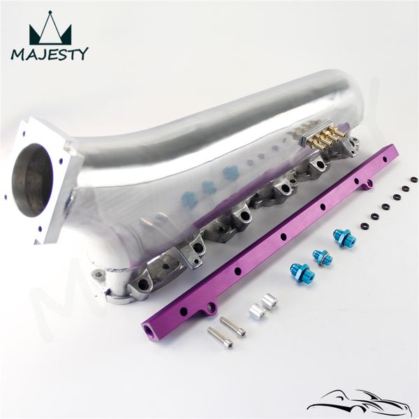 

polished air intake manifold + purple fuel rail for prtrol 4.8l machined