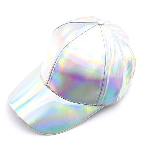 

женщины pu лазерная бейсболка повседневная регулируемая блестящая искусственная кожа хип-хоп snapback шляпы повседневная мода унисекс открыт, Blue;gray