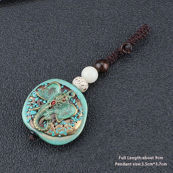 

antique bronze key chains&key rings vintage elephant ohm om aum buddha pendant keychain car key holder chain yoga jewelry, Silver
