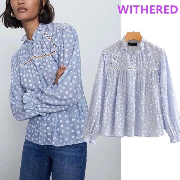 

davedi england indie folk vintage daisy цветочные хлопчатобумажные блузки женщины blusas mujer de moda 2020 свободная рубашка женские топы и, White