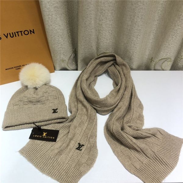 

2019 winter luxury designers men womens knitting hats scarves sets casquette beanie hats bonnet de cappelli firmati caps l01, Blue;gray