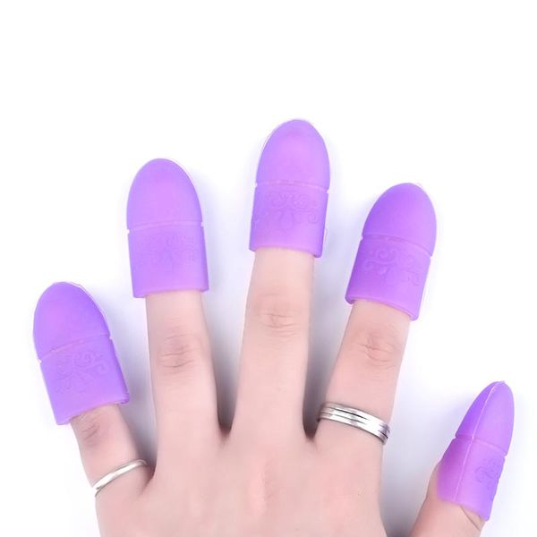 

10pc/lot professional woman nail uv gel remover wrap silicone elastic soak off cap clip manicure cleaning varnish tool