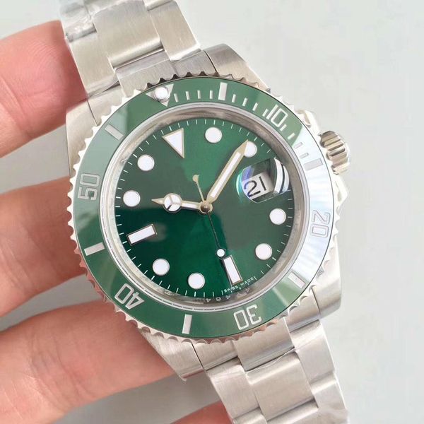 

ceramics sapphire mens watches bezel green automatic casual 116610 solid face glidelock black new mens orologio stainless wristwat eovid, Slivery;brown