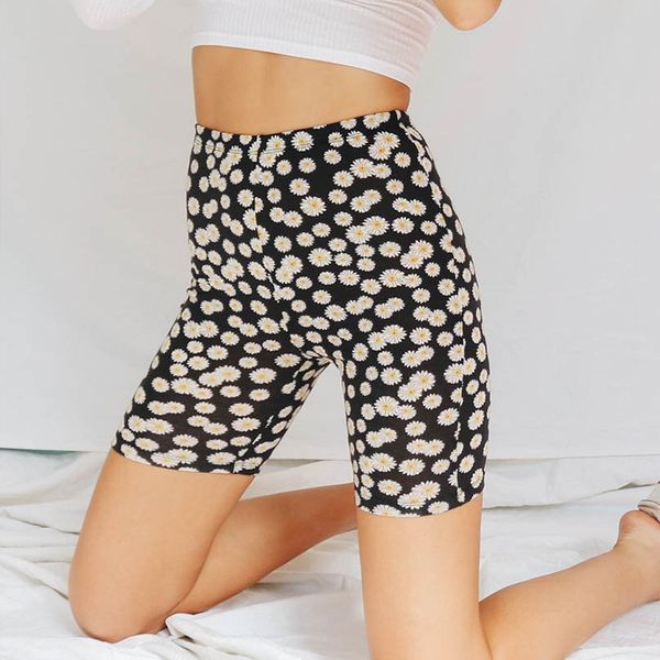

2018 women floral leopard print shorts workout active sportswear elastic high waist clothing gyms sudadera mujer shorts, White;black