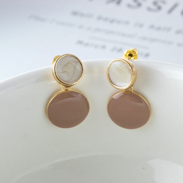 

s925 silver needle natural shell earrings drop glaze earrings female temperament korean personality cold wind all kinds of, Golden;silver