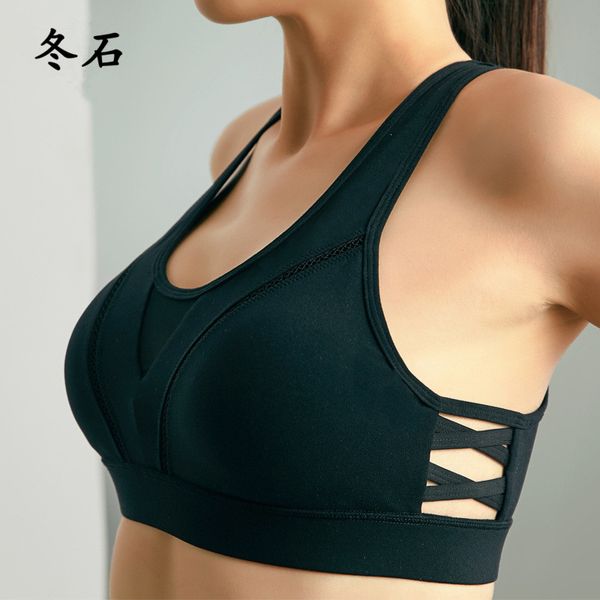 

gym clothing style women mesh sports bra push up padded adjustable bras yoga crop fitness tank running, White;black