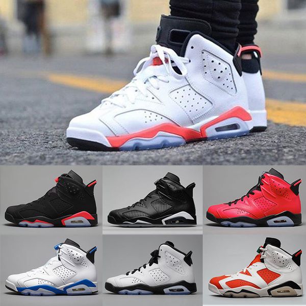 

6 6s черный инфракрасный Мужская обувь для баскетбола 6s UNC Кармин альтернативный Заяц Oreo бордовый Gatorade хром синие кроссовки спортивная обувь США 8-13