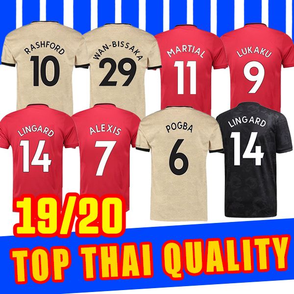 

Men thailand pogba lingard 19 20 manche ter occer united jer ey 2019 2020 ra hford football hirt utd kid children cami a de futebol, Black;yellow