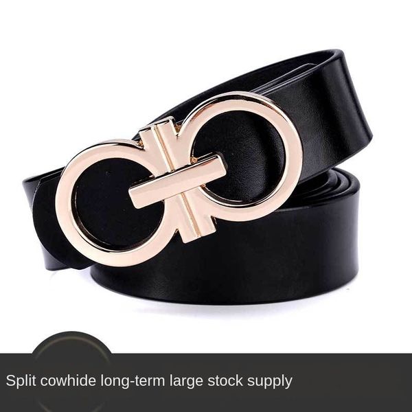 

women's leather cowhide black leather belt casual all-match thin wide youth simple belt, Black;brown