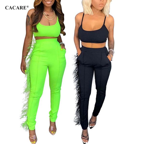 

обрезать топ 2 шт брюки наборы женщин из двух частей наряды спортивный костюм набор женская одежда соответствующие наборы 2 цвета выбор f042, White