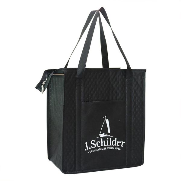 

100pcs wholesale custom reusable insulated cooler bag for wine/ handle