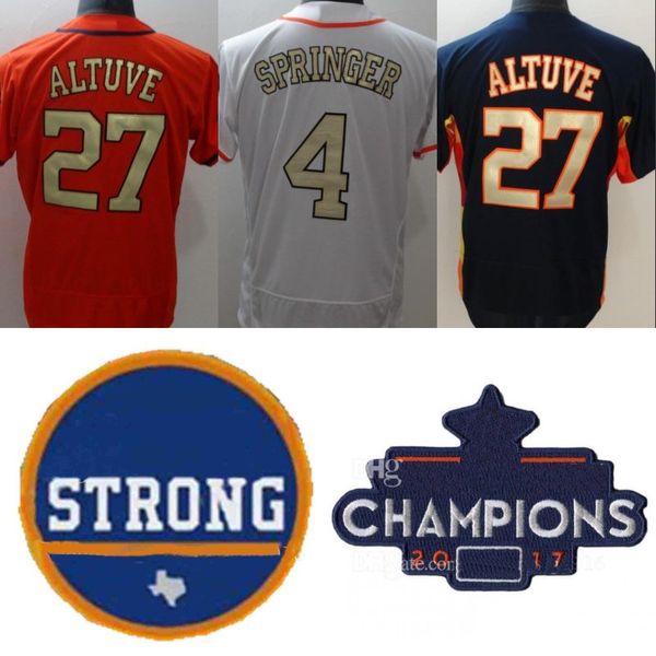 

#27 Jose Altuve Jersey Houston WS Champions Strong 2018 Gold Program 1 Carlos Correa 4 George Springer 35 Justin Verlander 60 Dallas Keuchel