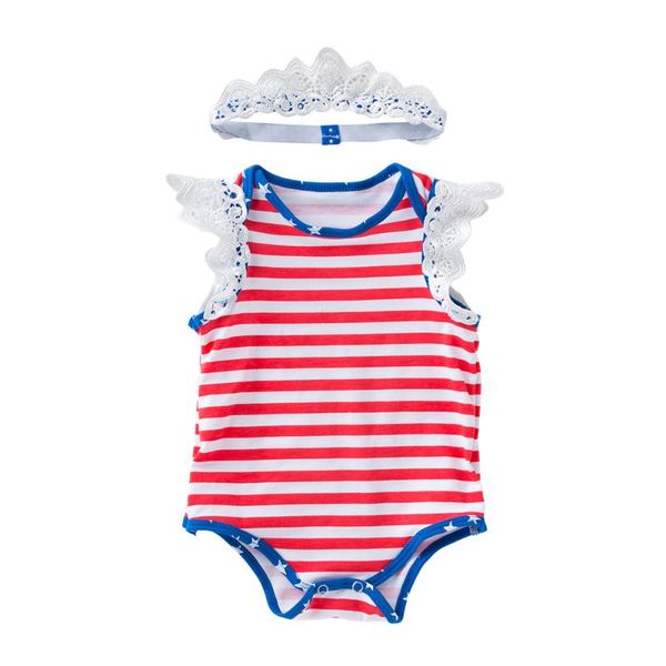 

newborn clothes infant girl clothes ropa baby romper independence day toddler romper ruffle sleeve party jumpsuit, White