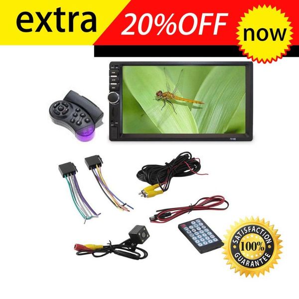

7 inch double 7018b 2 din car fm stereo radio mp5 player touchscreen multimedia player 4 light camera direction control