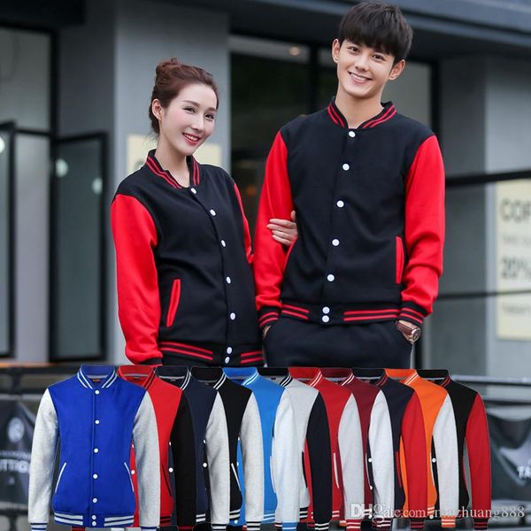 

plain blank letterman varsity college team uniform custom logo baseball jacket men orange navy blue maroon red, Black;brown