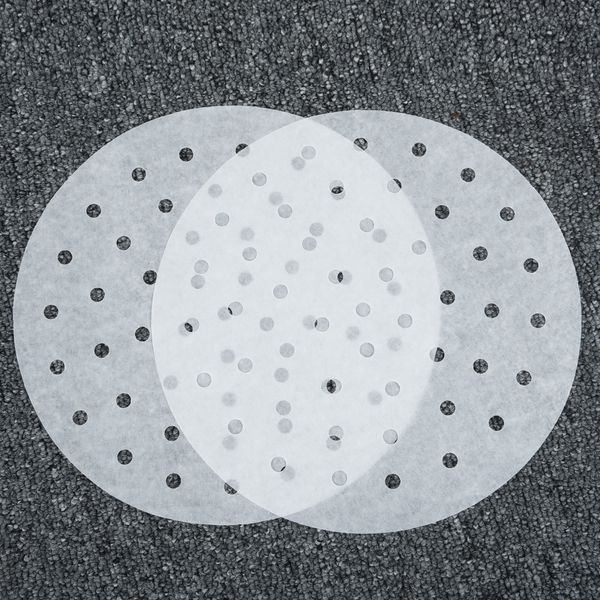 

100pcs non-stick white pupl steamer dim sum perforated paper restaurant kitchen